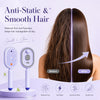 Electric Steam Brush for Hair, 2026 New Rechargeable Steam Hair Straightener & Detangling Brush, Reduces Frizz, Nourishes Hair, Anti-Static (Purple)